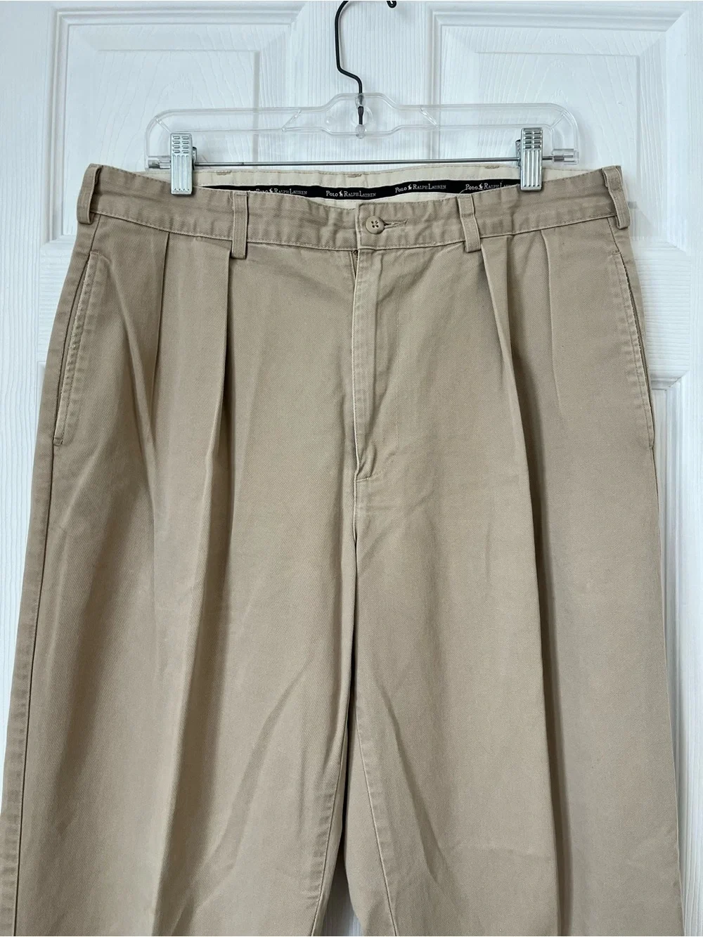 Polo Ralph Lauren Men’s Pleated Khaki tan Chinos pants size 35x30